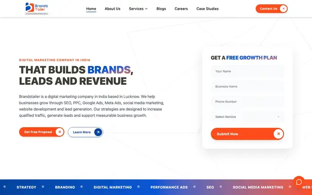 Brandstailer website