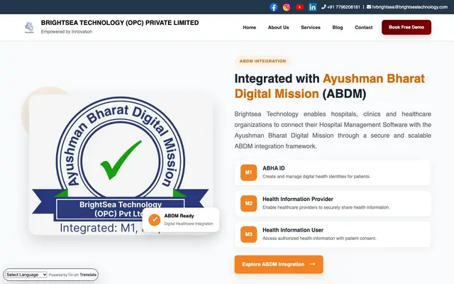 BrightSea Technology Pvt Ltd website