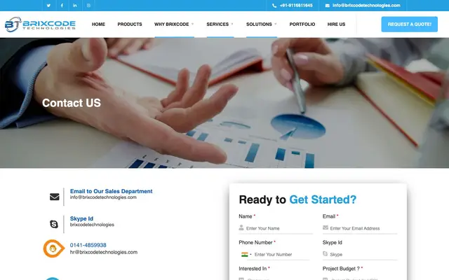 Brixcode Technologies LLP website