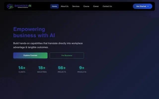 BroaderAI IT Solution LLP | AI Services & Solutions, Web Development website