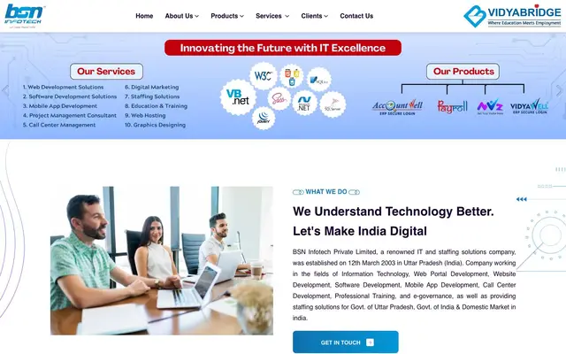BSN Infotech Pvt. Ltd. website