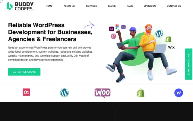 BuddyCoders Website Development Agency website