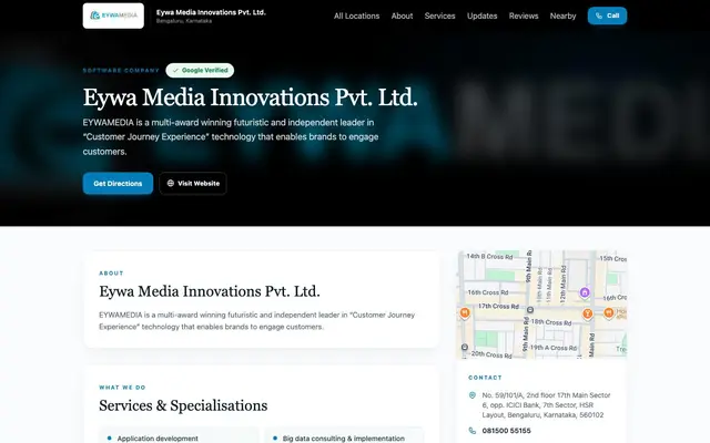 Eywa Media Innovations Pvt. Ltd. website