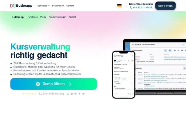 Butlerapp website