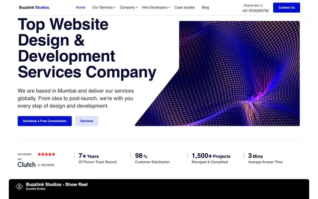 Buzzlink Studios website
