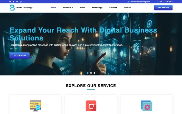 B-Web Technology website