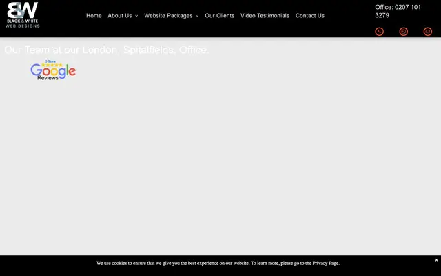 BW Web Designs website