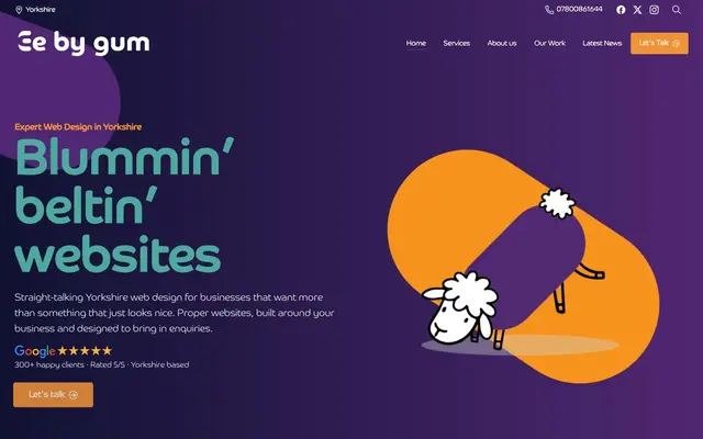 Ee By Gum Web Design website