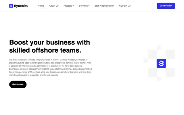 Bynebits Infotech Pvt. Ltd. website