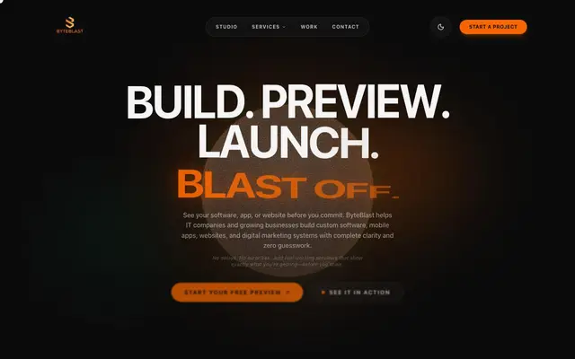 ByteBlast - The App Development Company website