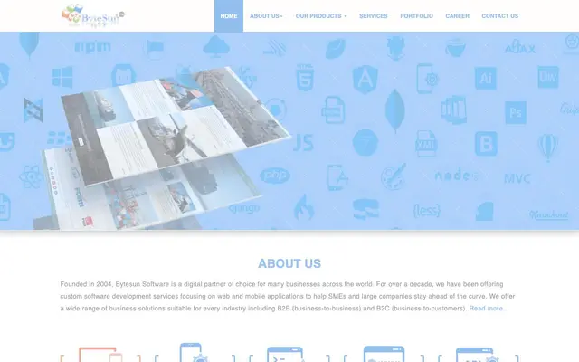 Bytesun Softwares Pvt Ltd website