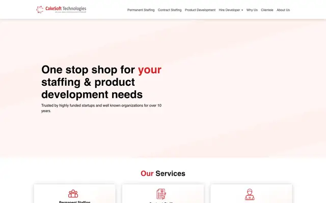 CakeSoft Technologies website
