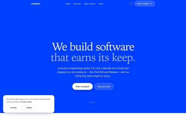 Camberi Apps and Webdesign website