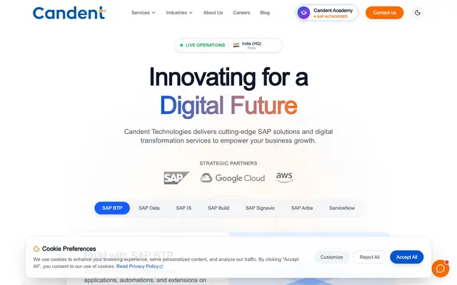 Candent Technologies Pvt Ltd website