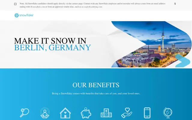 Snowflake Computing GmbH website