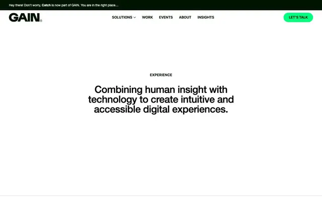 Catch Digital website