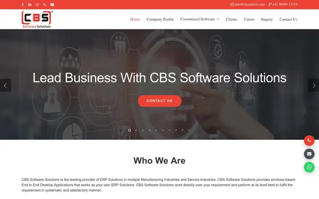 CBS Software Solutions website