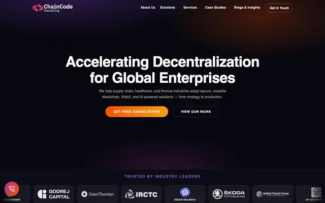 Chaincode Consulting LLP | Blockchain Development Company website