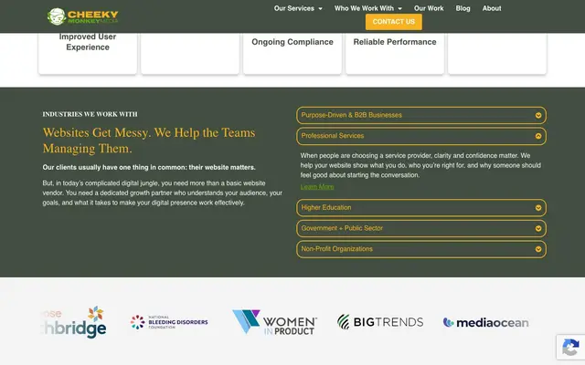 Cheeky Monkey Media website