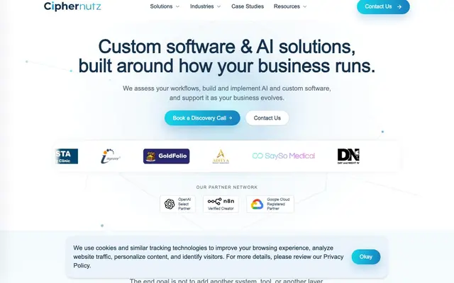 Ciphernutz IT Services website