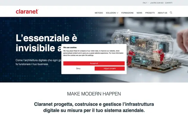 Claranet Italia website