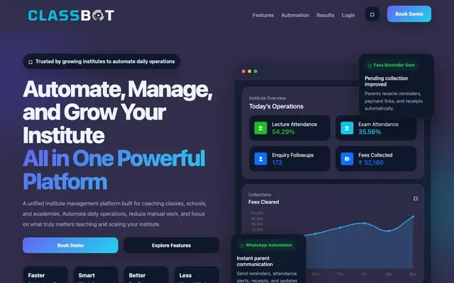 CLASSBOT - Class Management Software website