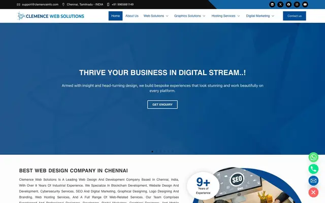 CLEMENCE WEB SOLUTIONS website