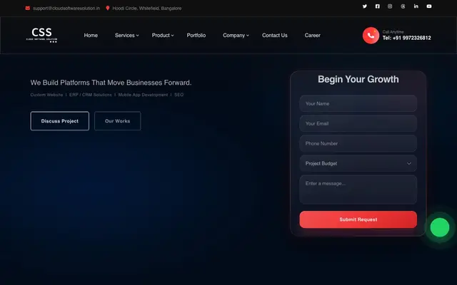 Cloud Software Solution website