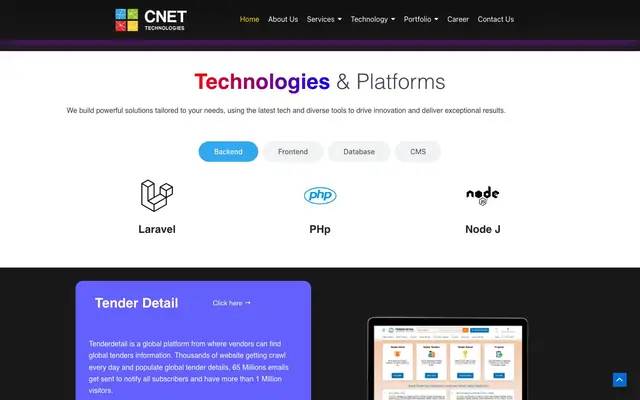 CNet Technologies website
