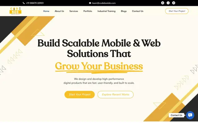 CodeBee Lab Pvt Ltd website