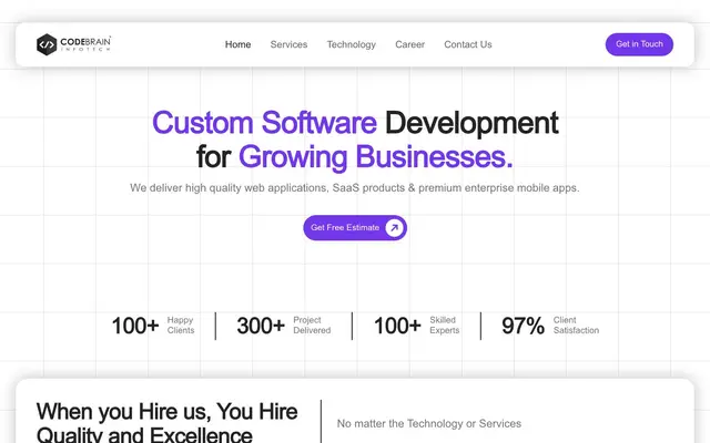 Codebrain Infotech LLP website