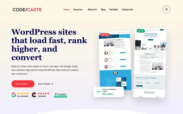 CodeCaste Pvt Ltd website