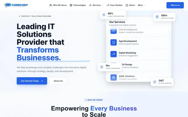 CodeCody.com - Website & Mobile App Development Company website