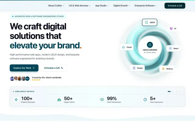 Code Crafter Web Solutions website