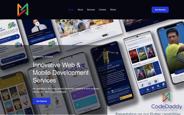 CodeDaddy Flutter Android iOS App Development & Consulting website