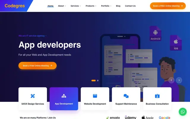Codegres (OPC) Private Limited | App Developer website