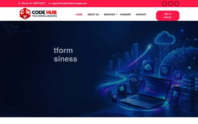 Code Hub Technologies website