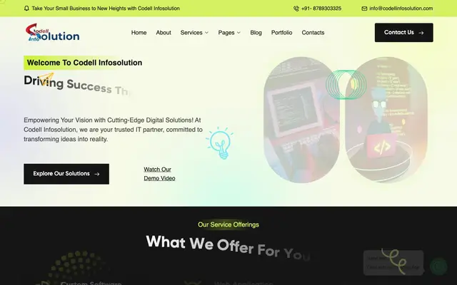 Codell Infosolution - Web Development Company in Delhi website