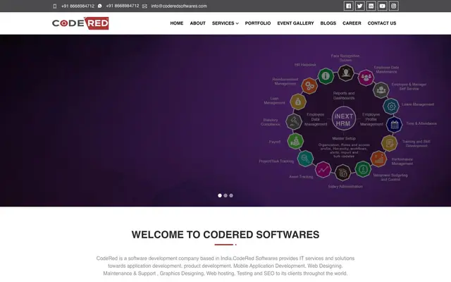 Codered Softwares Pvt.Ltd website