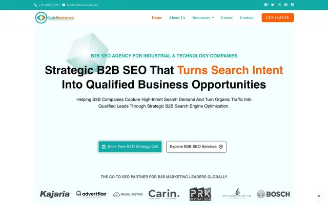 CodeRenowned SEO Agency In Bangalore website