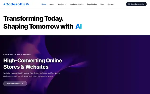 Codesoftic Tech Private Limited website