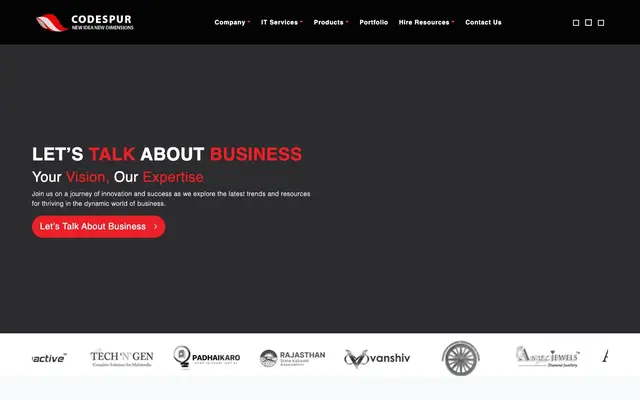 Codespur Technologies Pvt Ltd website