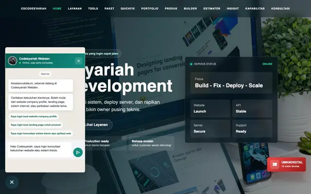Codesyariah Web Development website