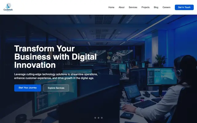 Codetek Software Solutions Pvt Ltd. website