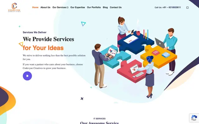 Codevyne Creatives Private Limited website