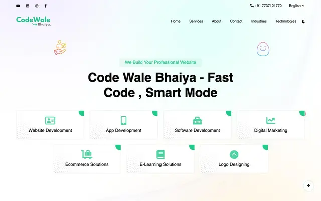 Code Wale Bhaiya website