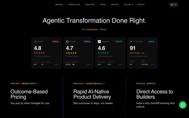 Codewave - AI Transformation Partner Accountable For Outcomes website