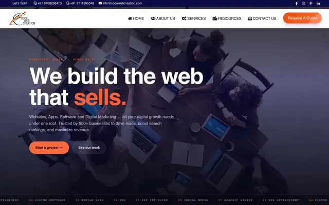 Code Web Creation website
