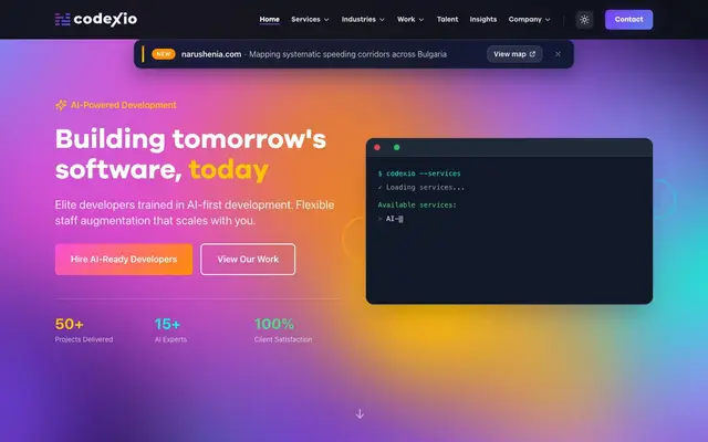 Codexio Ltd. website