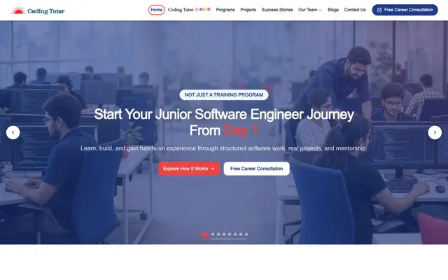 Coding Tutor Pvt Ltd website